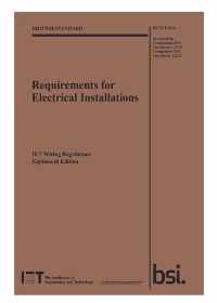 18th Edition 2nd Amendment Wiring Regs