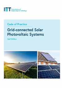 Code of Practice : Grid-connected Solar Photovoltaic Systems